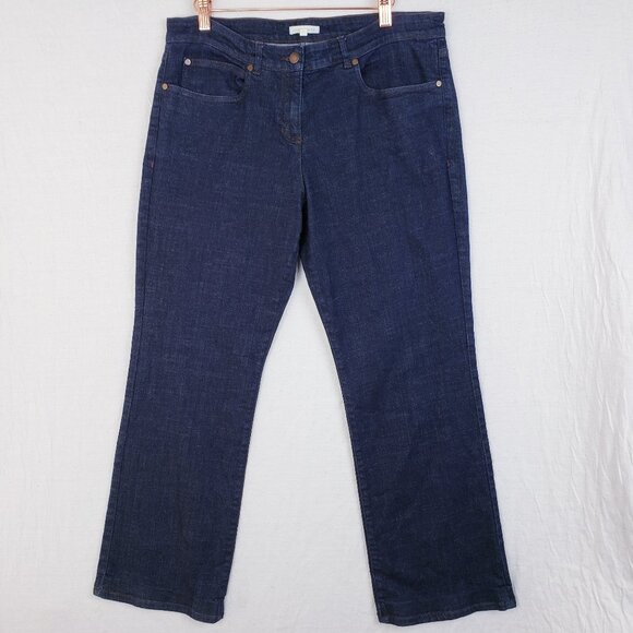 EILEEN FISHER Jeans Straight Leg Classic Dark Wash Ankle size M - Picture 2 of 9